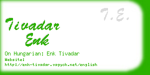 tivadar enk business card
